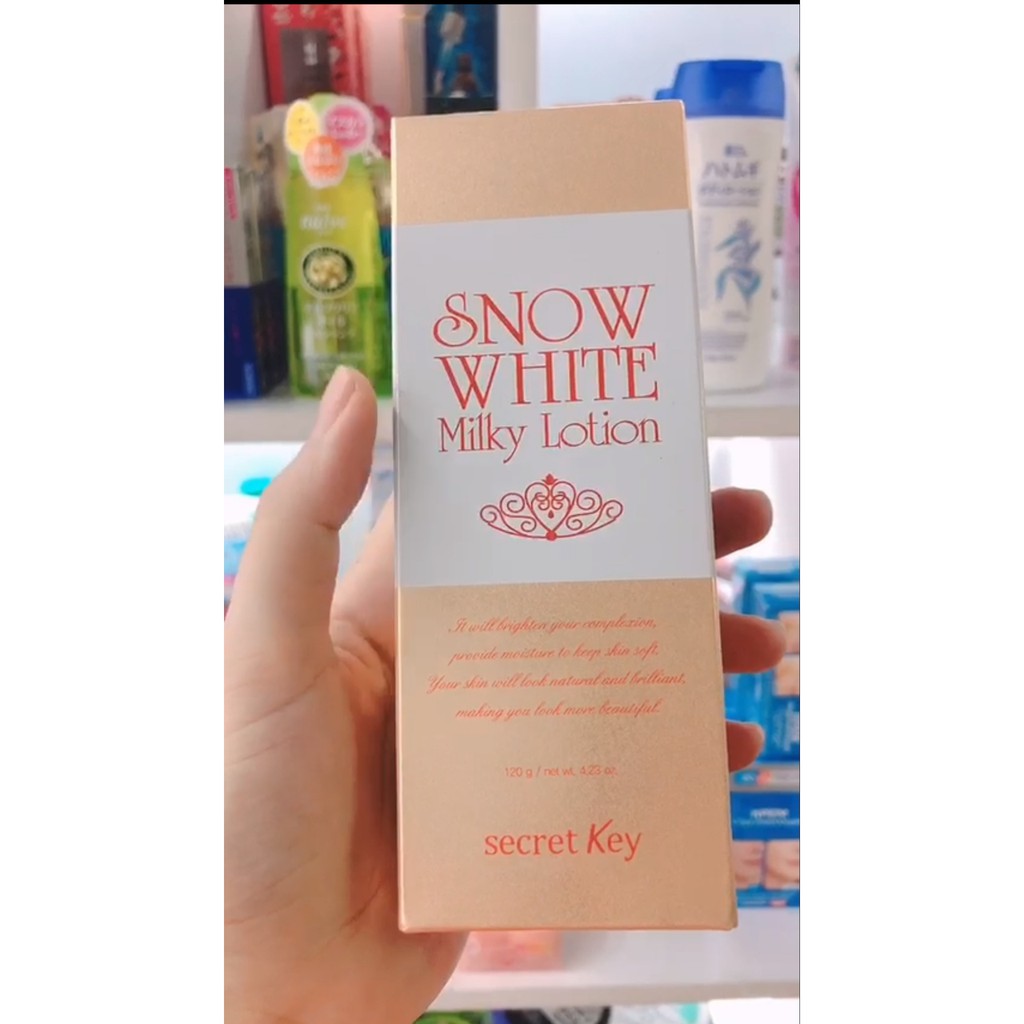 sữa dưỡng trắng da secret key snow white milky lotion