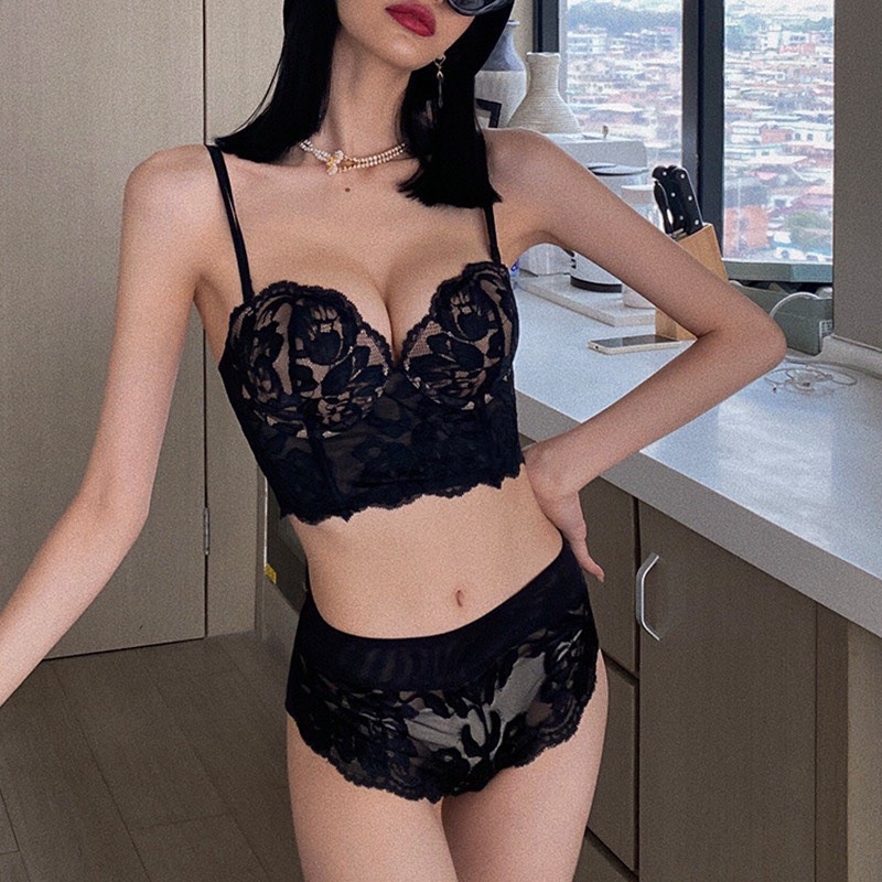 Bộ đồ Lót Ren Nâng Ngực-Áo Lót Ren Tạo Khe Bản To Hàng Cao Cấp
