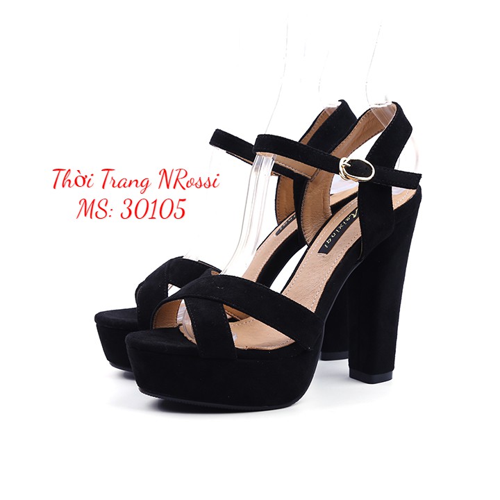 Giày sandal gót vuông cao 10 phân big size 40 41 42 43 44