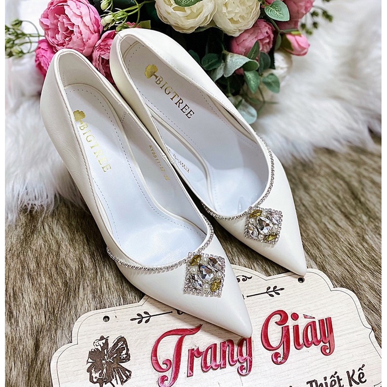 GIÀY THIẾT KẾ MŨI ĐÁ VUÔNG CAO CẤP