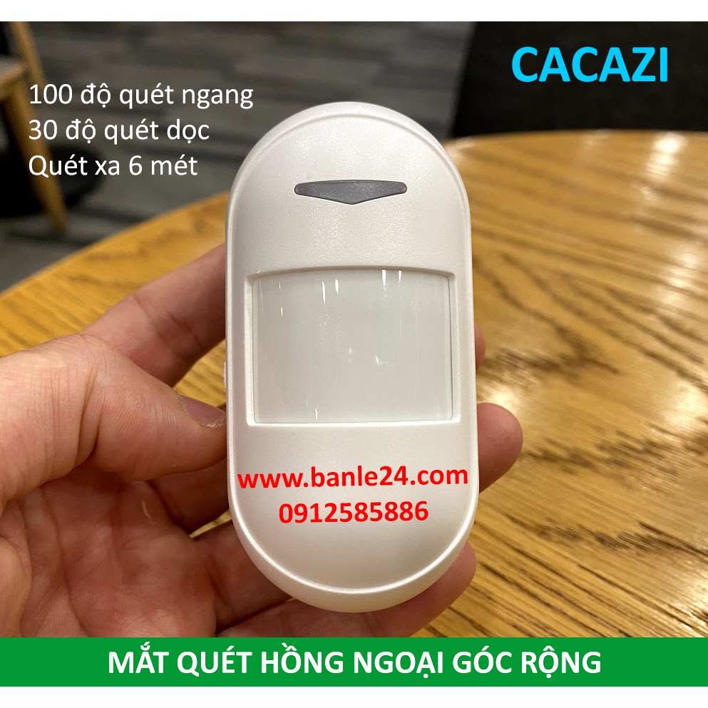 Chuông báo khách, báo động hồng ngoại không dây góc rộng ViBell-W03