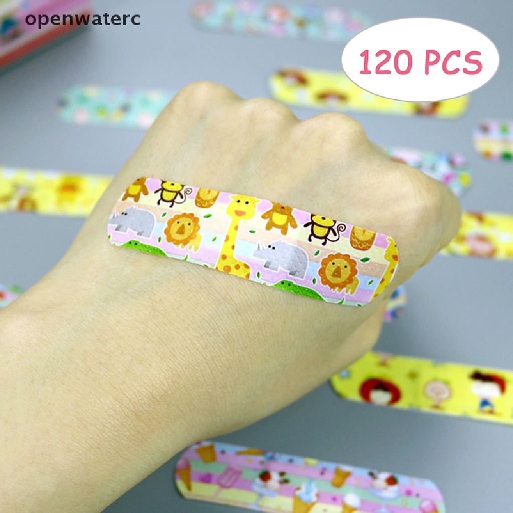 Bộ 120 Miếng Băng Keo Cá Nhân Thoáng Khí Chống Thấm Nước Họa Tiết Hoạt Hình