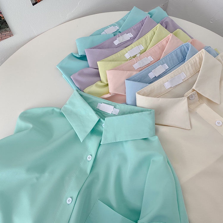 Áo Sơ Mi Nữ Dáng Rộng Phong Cách Hàn Quốc Vintage Thời Trang Mới