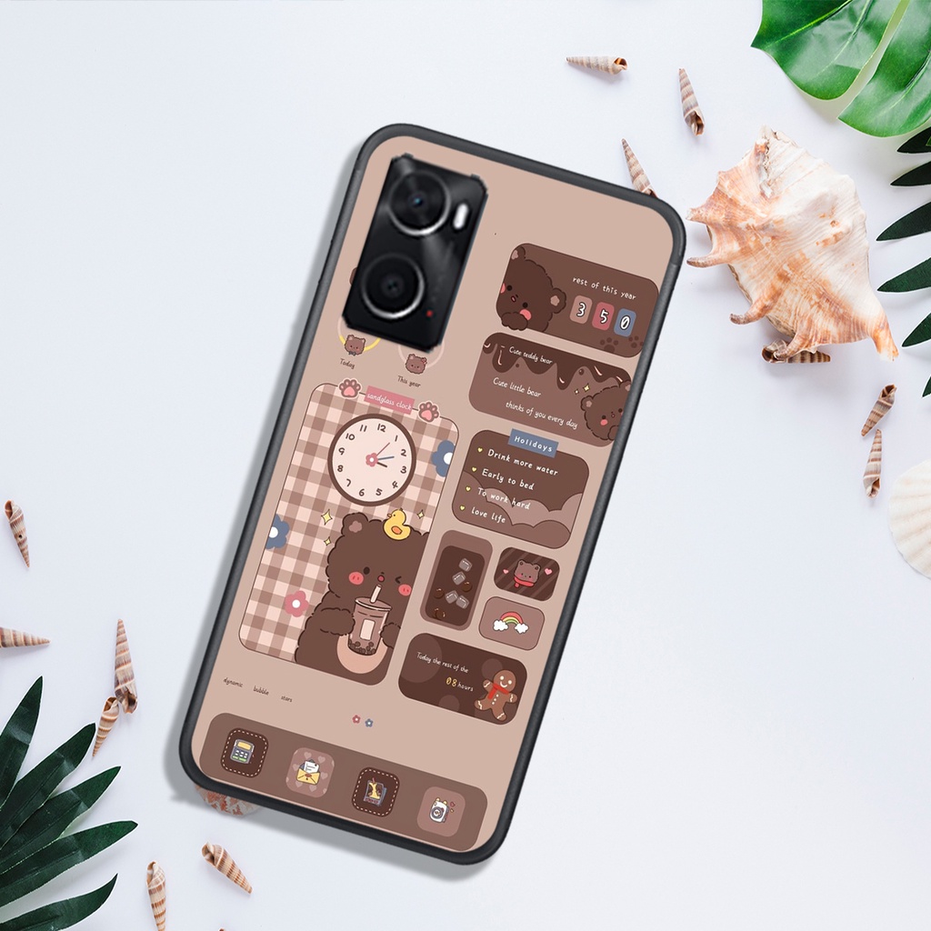ỐP LƯNG OPPO A76 4G - REALME 9 4G - REALM E9i , IN HÌNH GẤU NÂU CHOCOLATE ĐÁNG YÊU.