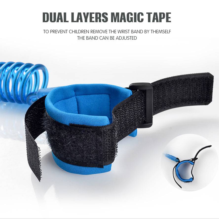Dây Đeo Cổ Tay Bằng Thép 1.5m Chống Thất Lạc Có Thể Điều Chỉnh Kích Thước Dành Cho Trẻ Em