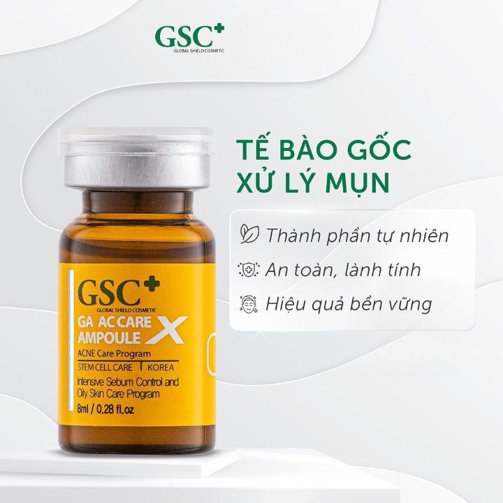 HÀNG NHẬP KHẨU - Tế bào gốc xử lý mụn GSC GA AC Care Ampoule giảm mụn tái tạo da kiểm soát dầu 8ml - Hàn Quốc