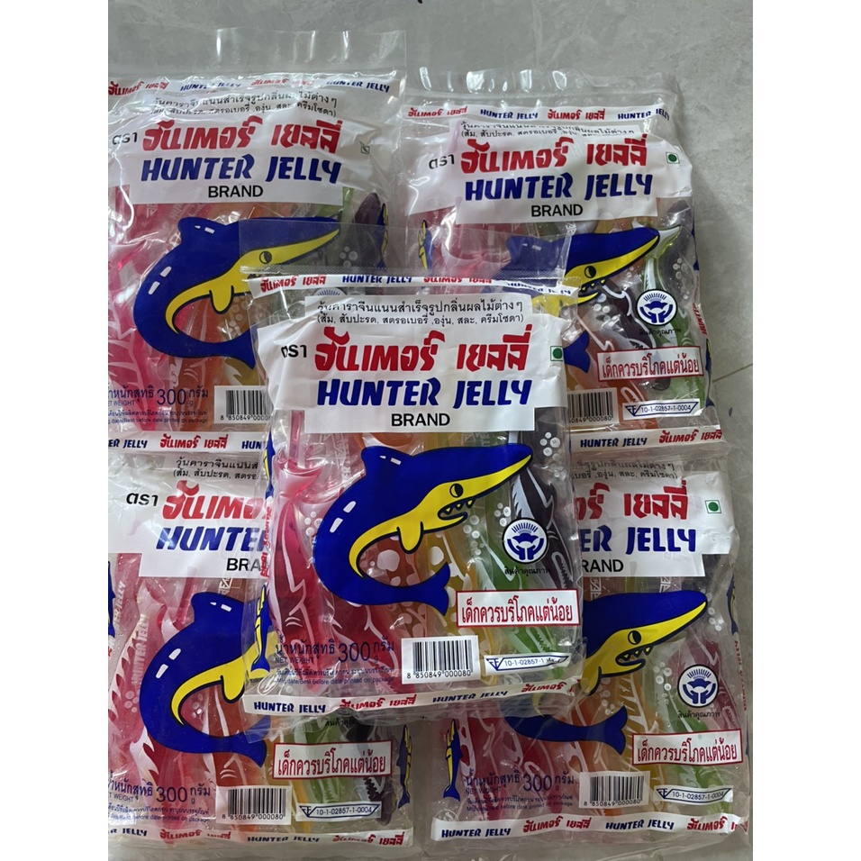Thạch đông sương trái cây hình Cá Mập Hunter Jelly 300g