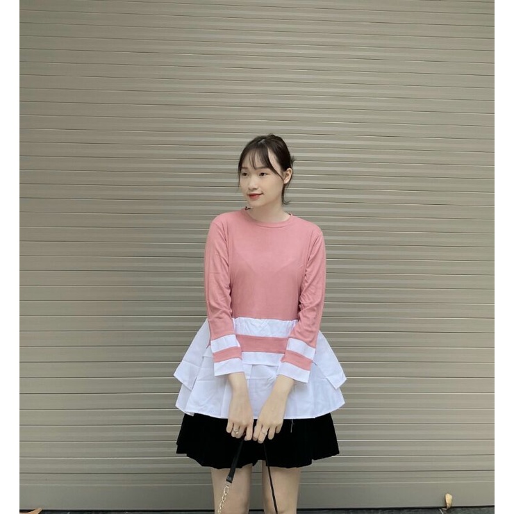 Áo bầu đẹp mùa thu đông thiết kế thời trang chất cotton