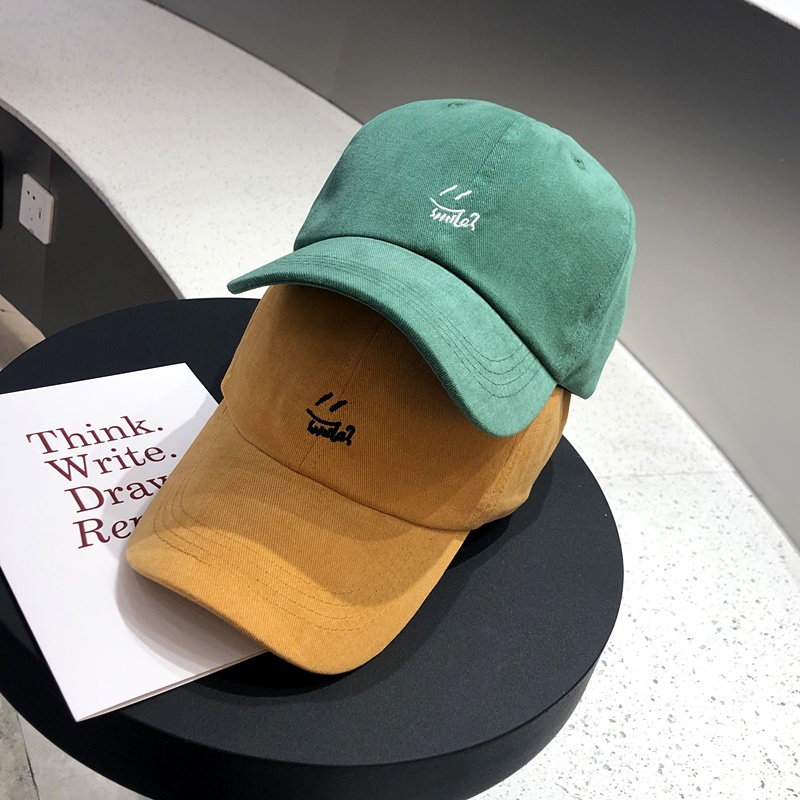 Mũ lưỡi trai họa tiết mặt cười phong cách hip hop cá tính thời trang