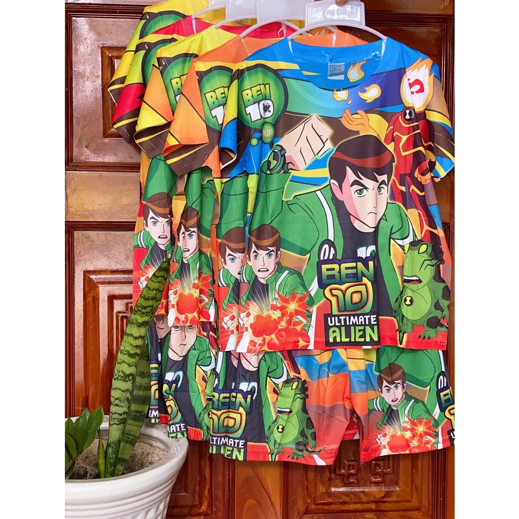 (BEN10)Quần áo bé trai - mặc mùa hè dáng lửng chất liệu 3d thái size trẻ em 3,4,5,6,7 tuổi