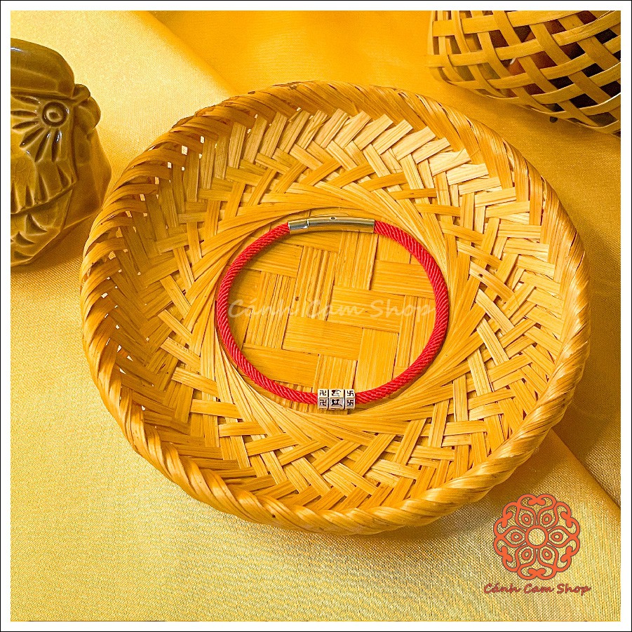 Vòng tay dây chỉ mix Lục tự đại minh chú - OHM MANI PADME HUM