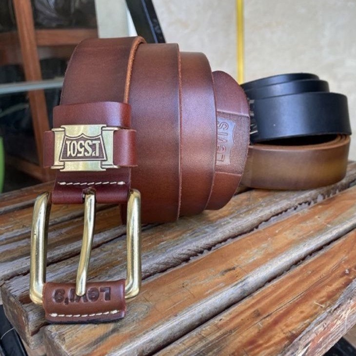 Thắt Lưng Nam Da Bò Nguyên Tắm TM111,Dây nịt khóa đồng sang trọng tặng móc khóa bàn tay cá sấu