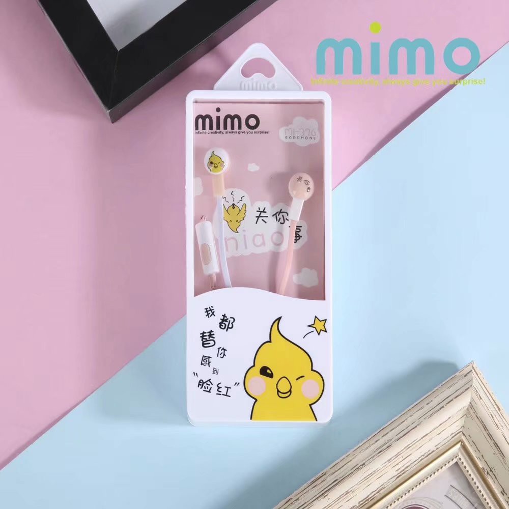 tai nghe tfboys TNGI45 MI-376 earphone con vẹt dễ thương
