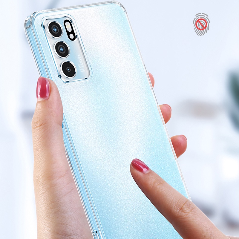 Ốp Điện Thoại Mềm Trong Suốt Hình Vuông Cho OPPO Reno 5 6 7Z 7 3