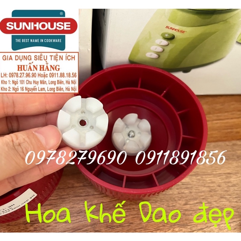 (LINH KIỆN CHÍNH HÃNG) BỘ CỐI XAY KHÔ MÁY XAY SUNHOUSE SHD5115 - Dao xay khô, Gioăng, Cối xay khô