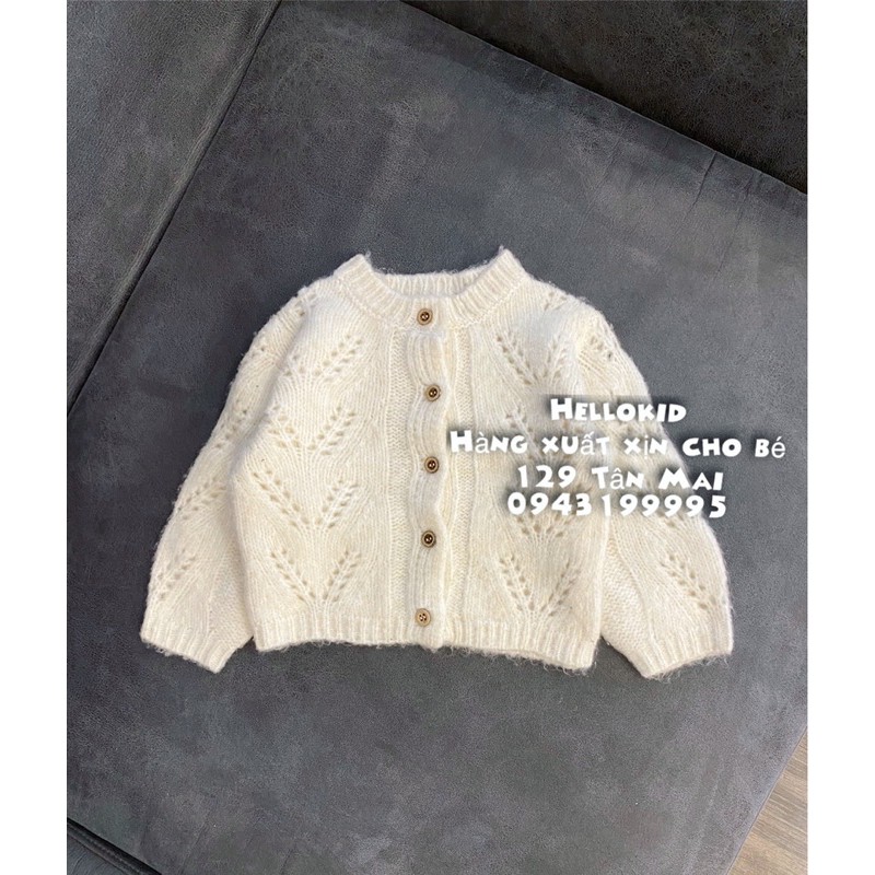 áo cardigan len đục lỗ