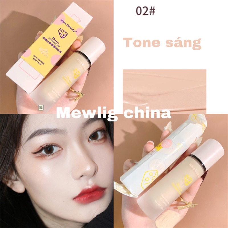 Kem Nền Kiss Beauty Nội Địa Trung Chống Thấm Nước Lâu Trôi 35ml