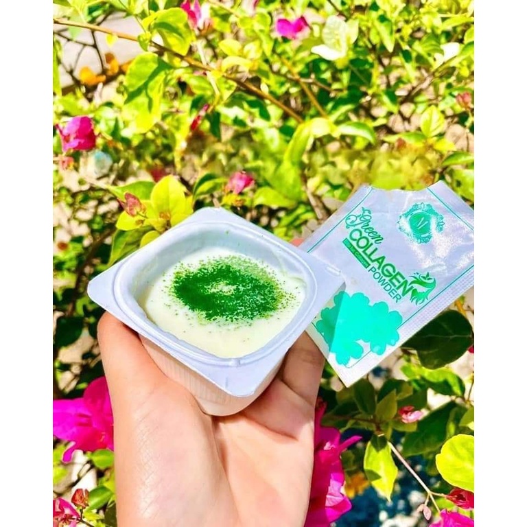 Diệp lục green collagen hỗ trợ làm đẹp da trắng da bổ sung vitamin khoáng chất từ rau xanh giảm táo bón