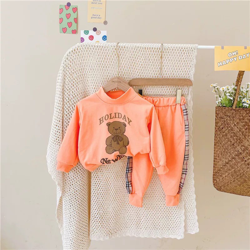 Bộ thu đông đông dài tay cho bé gái 8-18kg