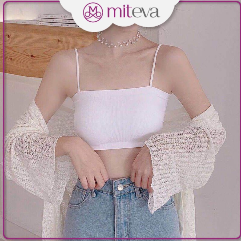 Áo bra croptop nữ 2 dây cá tính gợi cảm freesize 37-60kg MITEVA AL12