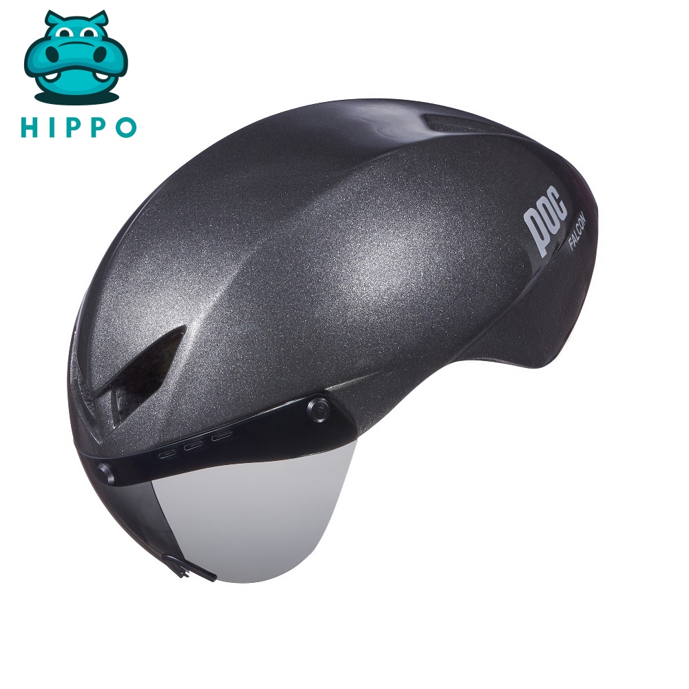 Mũ bảo hiểm xe đạp thể thao Poc Falcon siêu nhẹ chính hãng màu xám bóng - HIPPO HELMET