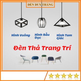 Đèn Thả Trần Trang Trí Bàn Ăn Phòng Khách Hình Tam Giác, Hình Vuông, Hình Bầu Dục, ĐÈN DUY THẮNG