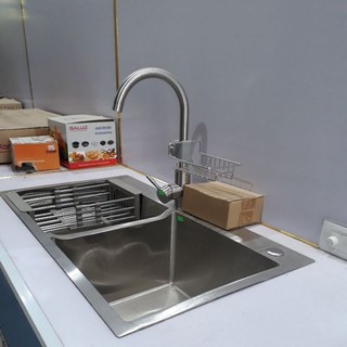 Vòi bếp inox sus 304 tặng kệ inox để đồ