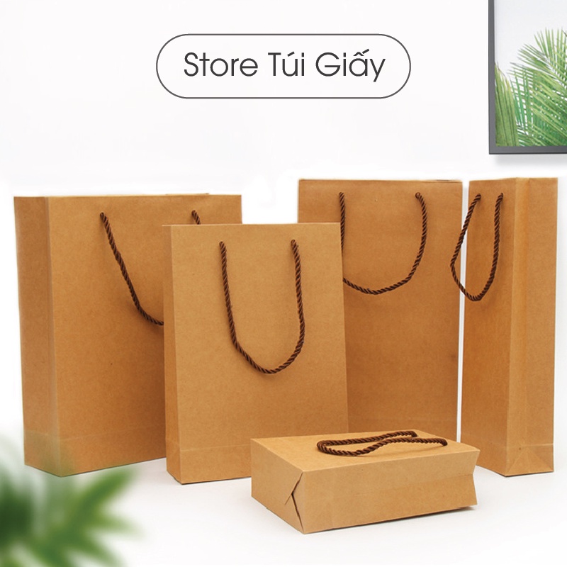 Túi giấy kraft có quai, giấy dày, cứng cáp, sang trọng, có nhiều size NHỎ - TUIGIAY.STORE