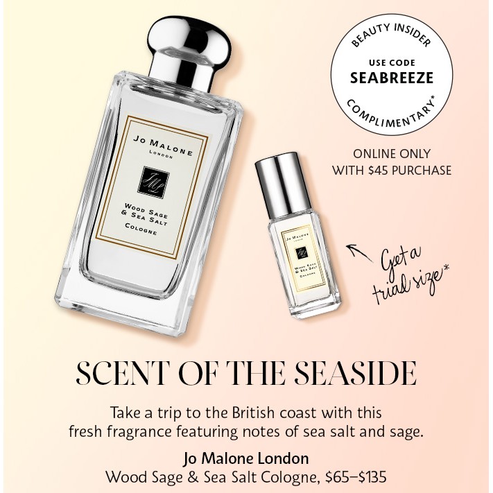 JO MALONE LONDON 🍂 Nước hoa mini nữ Wood Sage & Sea Salt / Poppy & Barley / Peony & Blush Suede Cologne