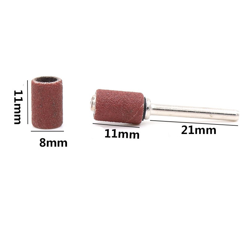 10 Vòng giấy nhám, băng chà nhám tròn đường kính 6.35mm, 9.5mm, 12.7mm mài móng, mài gỗ, sắt...