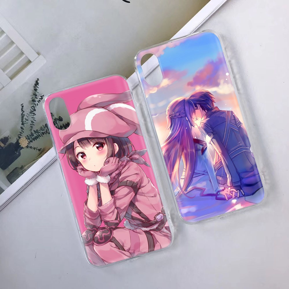 Ốp Điện Thoại Trong Suốt In Hình Sword Art Online Cho Iphone 8 7 6 6s Plus 5 5s Se Tb126