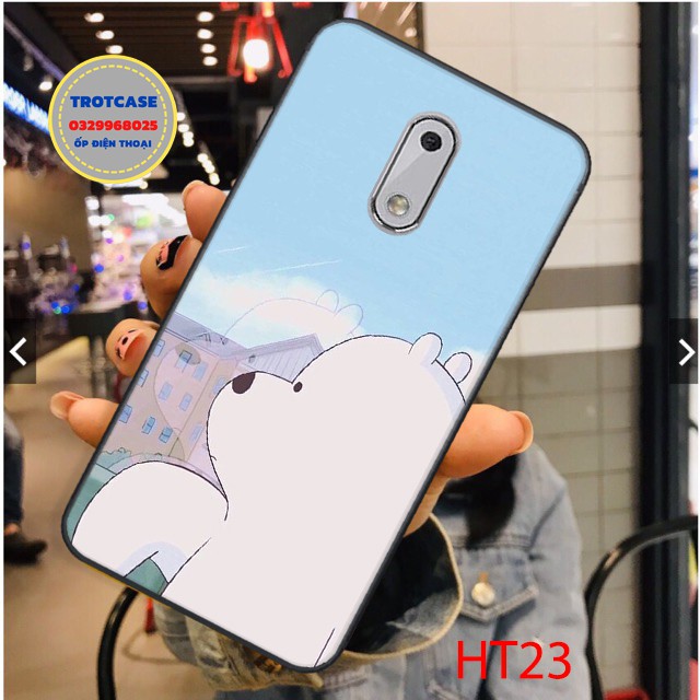 [ NEW ]  Ốp lưng Nokia 3/Nokia x6/Nokia 6.1 Plus - in hình gấu trúc vui nhộn, giá rẻ chất silicon mềm chống va đập