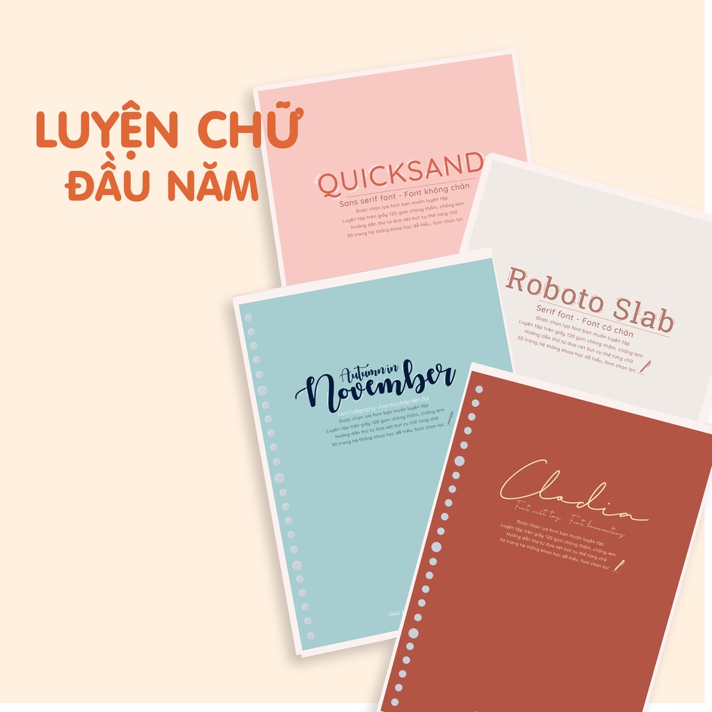 Template Giấy Sổ Còng Luyện Chữ Handwriting Dành Cho Người Mới Luyện - Ong Mặt Bự