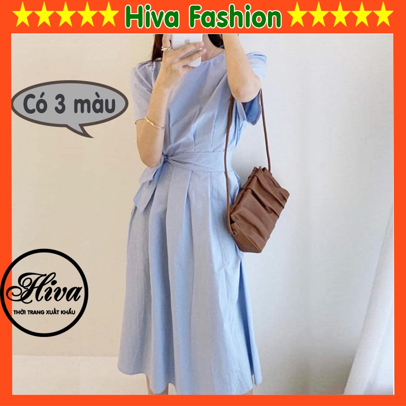 Đầm babydoll cổ tròn đai eo bản to body dáng ngắn ulzzang , Váy trắng cộc tay nhiều màu (ảnh thật/sẵn)