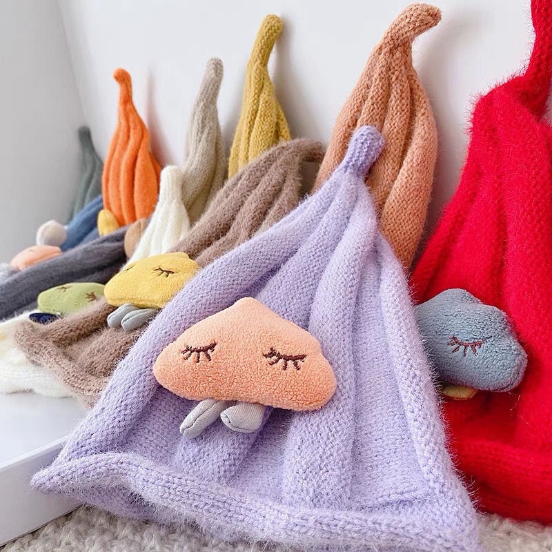 Nón Len Kèm Khăn Choàng Cổ Siêu Dễ Thương Cho Bé