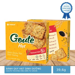 Hộp 8 bánh quy goute orion hạt dinh dưỡng hộp 39.6g/gói