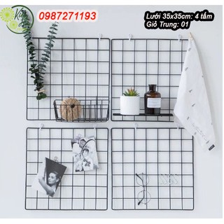 KHUNG LƯỚI SẮT TRANG TRÍ SIZE 35x35cm và 35x45cm (Kiều Hoa Store)