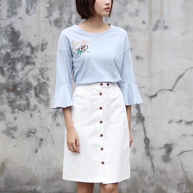 Chân váy khuy hàng Quảng Châu