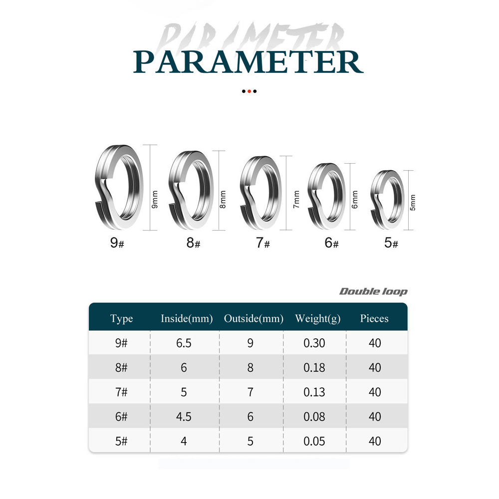 200 Vòng Nối Móc Câu Cá Bằng Thép Không Gỉ