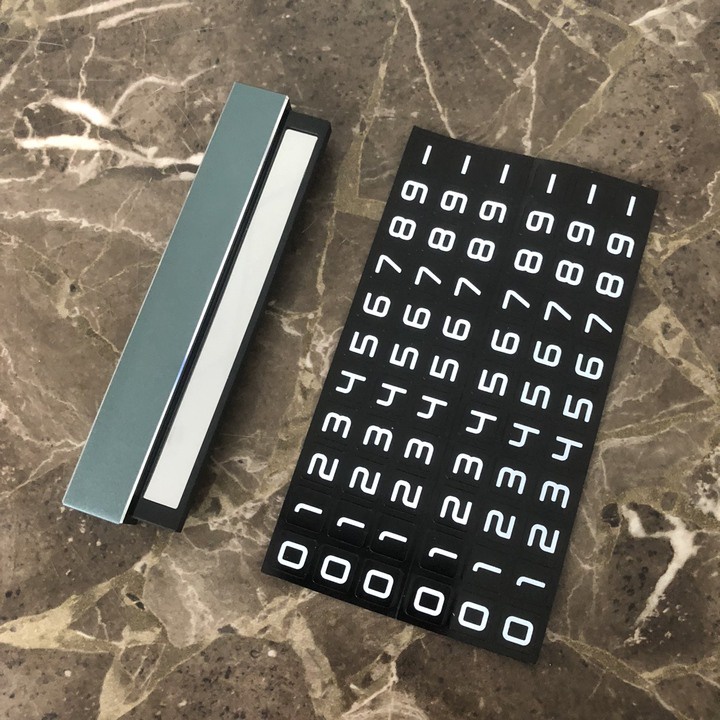 Bảng số điện thoại hợp kim nhôm cao cấp trên ô tô BD127 - Kích thước: 127×30×13mm