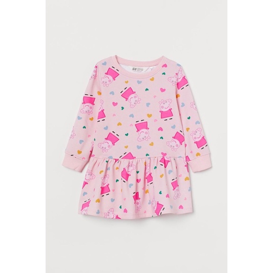 Váy nỉ bông heo hồng Peppa HM H&M _hàng chính hãng authentic