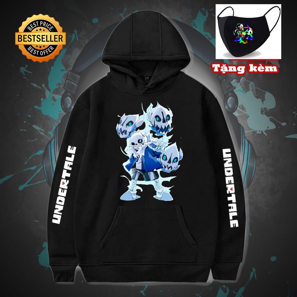 💥Áo Sans 🎁 BST 10 Mẫu Áo Hoodie Sans Undertale - áo thun khẩu trang in hình sans sieu chất 💖