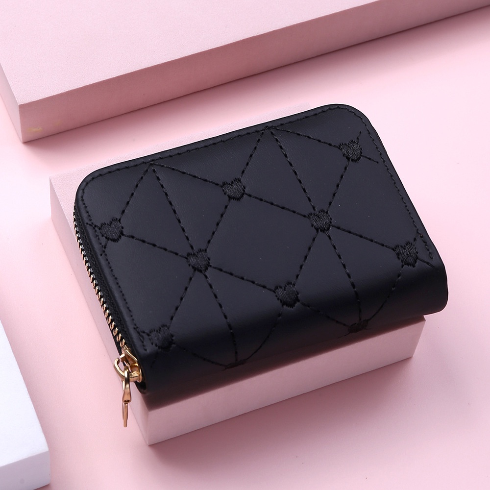 Ví Đựng Thẻ Mini In Hình Trái Tim Dễ Thương Cho Nữ