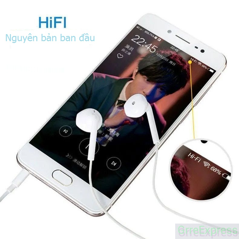 tai nghe vivo ban đầu chính hãng X23 X21 NEX X20 X9s cáp tai nghe in-ear phổ thông nguyên bản chính hãng