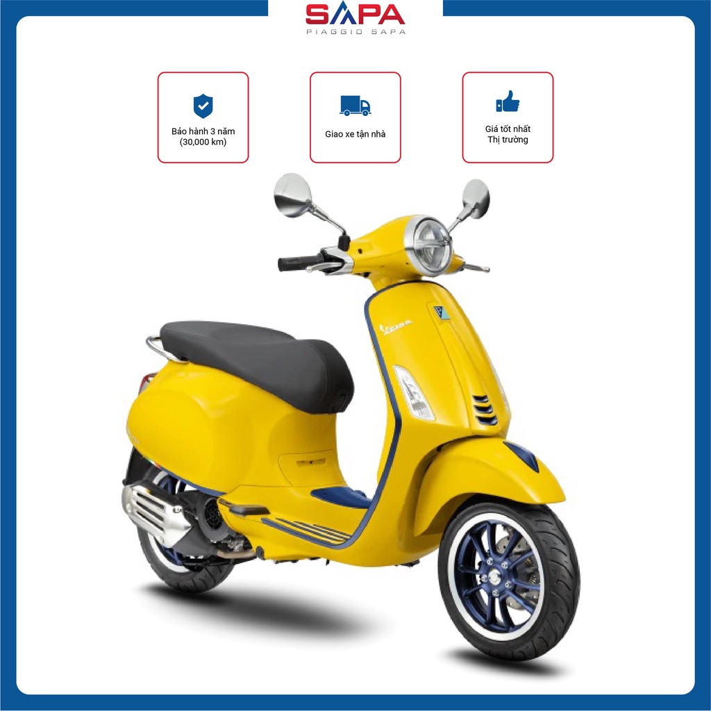 Xe máy Vespa Primavera S 125 2022 Màu GIALLO SOLE (Vàng)