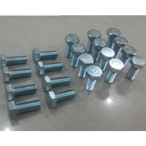 Bu lông lục giác – bulong con tán 6mm, 8mm, 10mm chiều dài nhiều cỡ từ 20mm đến 200mm (giá/ 1 bộ)