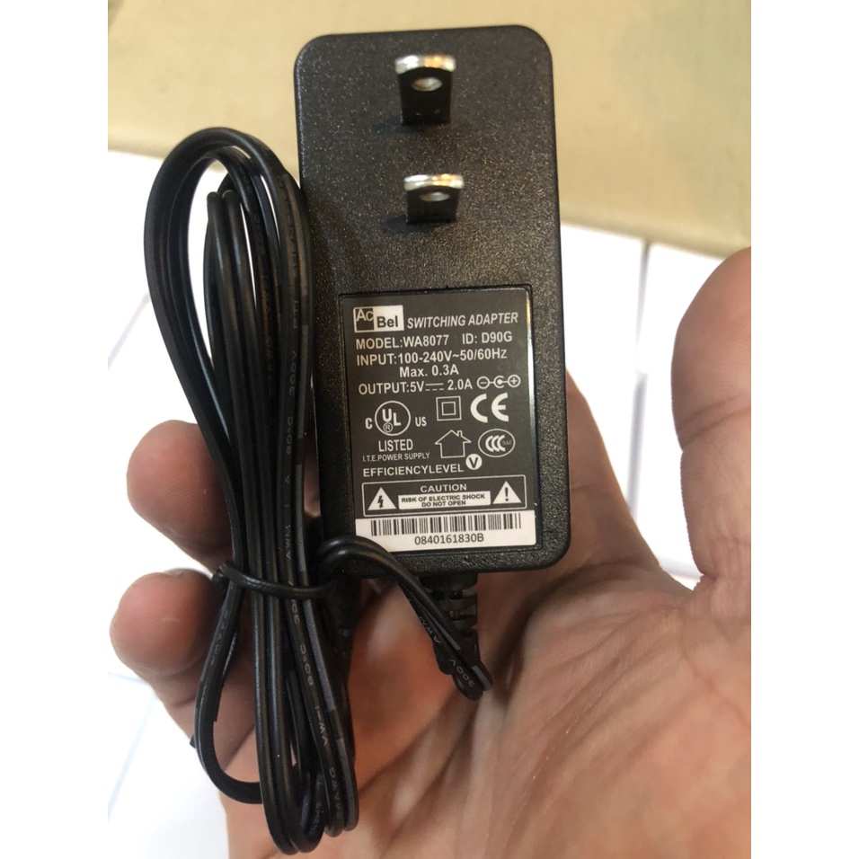 Nguồn 5V2A Acbel chân to 5.5x2.5 chính hãng mới 100%. 5V2A Acbel, 5V 2A Acbel, 5V-2A Acbel.