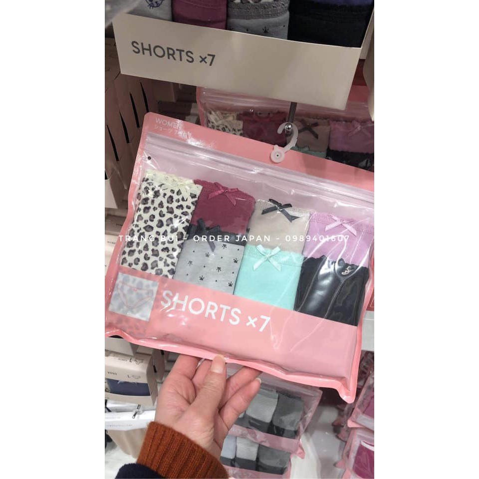 Set 7 quần chip GU Nhật size M