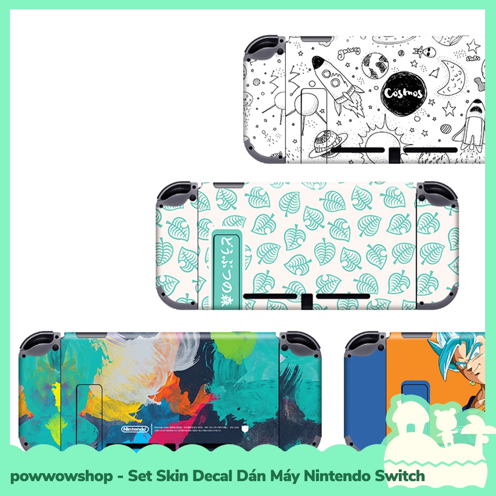 [Sẵn VN - Hỏa Tốc] Set Skin Decal Dán Máy Game, Dock, Joycon Nintendo Switch Super Cool &amp; Amazing Good Job