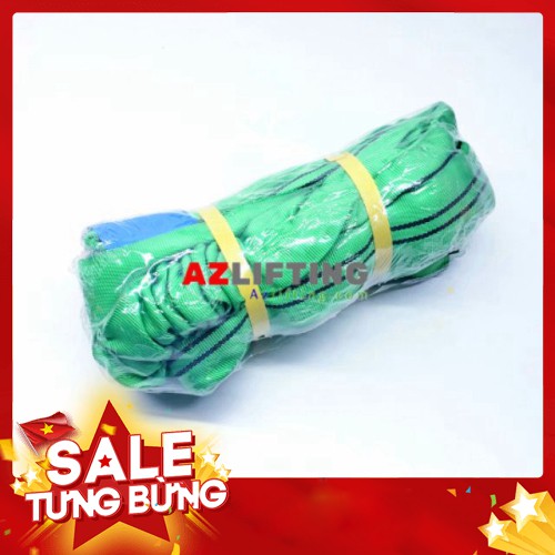 Dây cáp vải cẩu hàng bản tròn 2 tấn hệ số an toàn 7:1